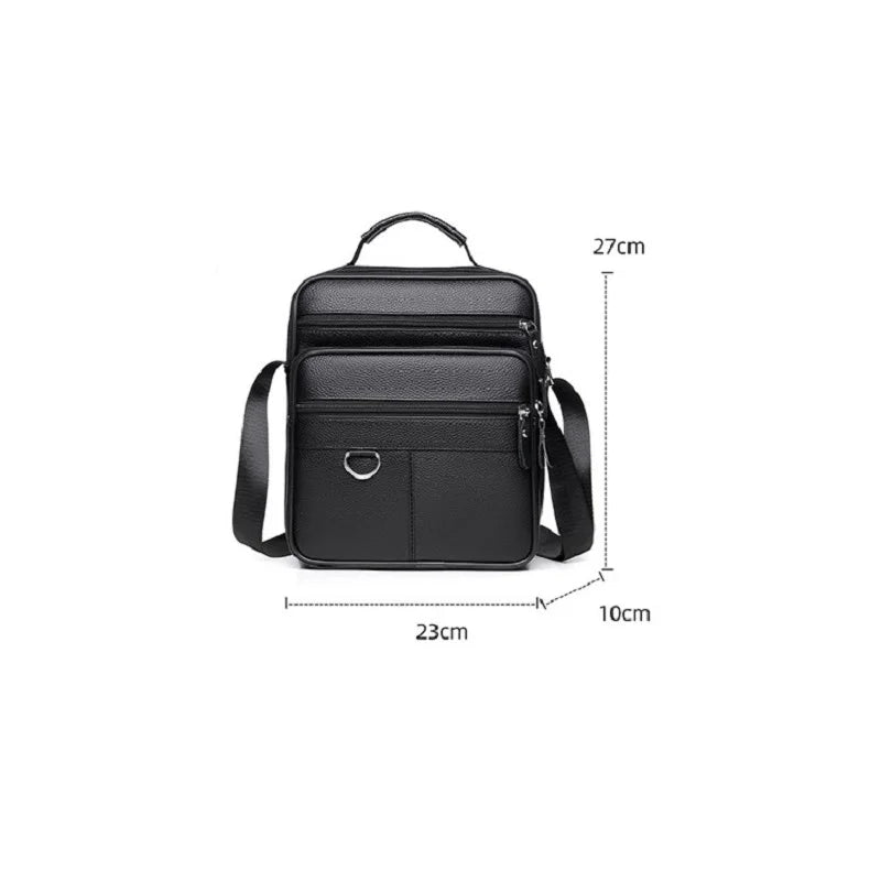 High quality genuine leather men's crossbody bag soft cowhide simple, casual, business style small shoulder bag for men Handbag