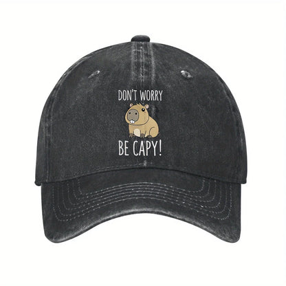 Print Washed Cotton Baseball Cap for Men Women Vintage Casual Peaked Caps Outdoor Running Sun Hat Adjustable Soft Top