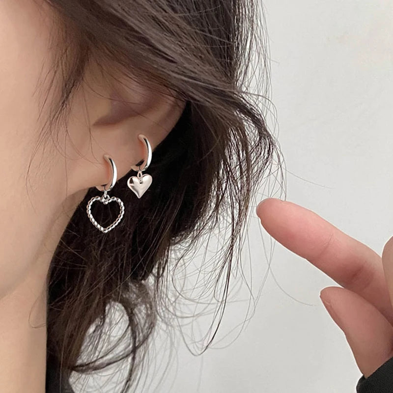 Women Pure Silver Series 925 Sterling Silver Ear Needle Geometric/Butterfly Flowers Pendant hoop Earrings Crystal Zircon Jewelry