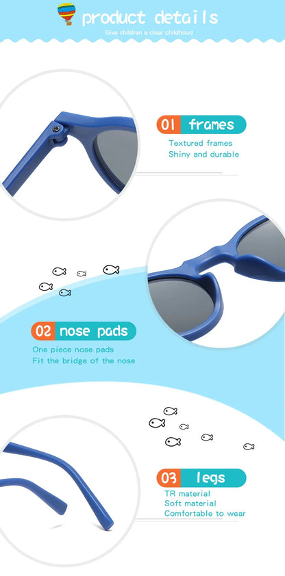 New Fashion Children Glasses Vintage Round Outdoor Sun Protection Sunglasses Baby Girls Acrylic UV400 Sunglasses Kids Eyeglasses