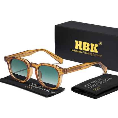 HBK New Square Retro Sunglasses Men Fashion Punk Sun Glasses Women Travel Driving Beach Eyewear Lunette De Soleil Femme UV400