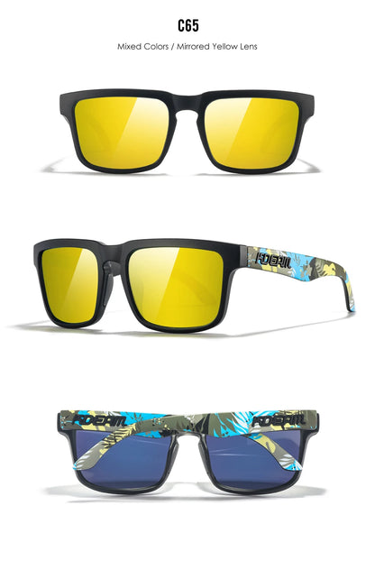 KDEAM Unisex Square Sunglasses Polarized Coated Lens Suitable For Driving Fishing Sunglasses Anti-Blue Light Computer Eyeglasses