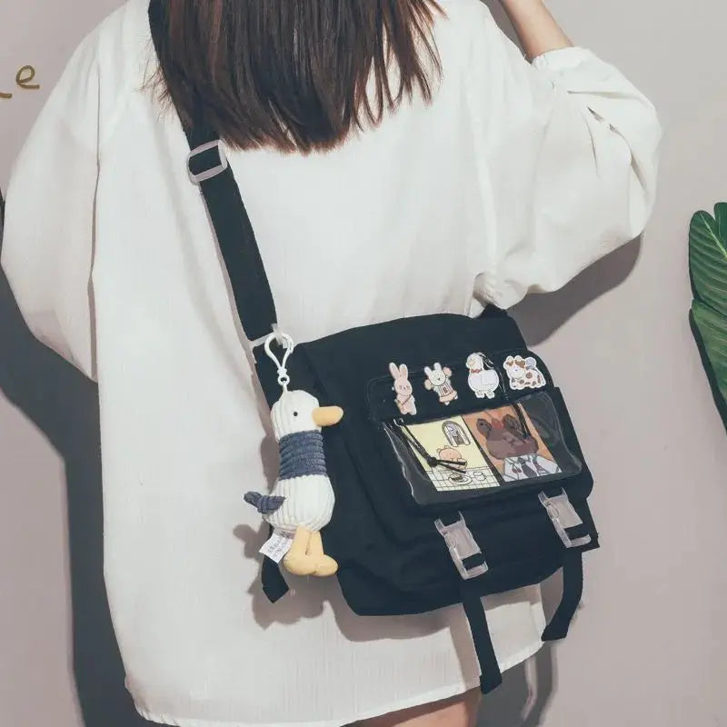 Women's Bag Messenger Korean Style Female Backpack College Large Capacity Versatile Shoulder Student School Postman Tote Bags