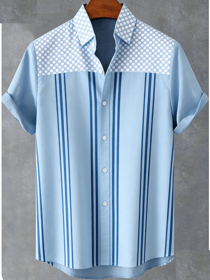 2026 Men's New Natural Tiger Phoenix Pattern 3D Printed Linen Casual Shirt Hawaiian Outdoor Activity Short-sleeved Clothing Men