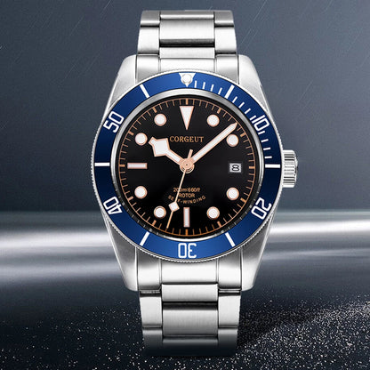 CORGEUT Japan Movement Biwan Snowflake Business Luxury Men Watches Sapphire Glass Automatic Mechanical Diving Date Watch for Man