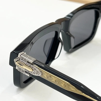 JMM BELVEDERE Vintage Square Retro Sun glasses for man Fashion Women sunglasses 2025 3D Carving and Gemstone Design sunglass man