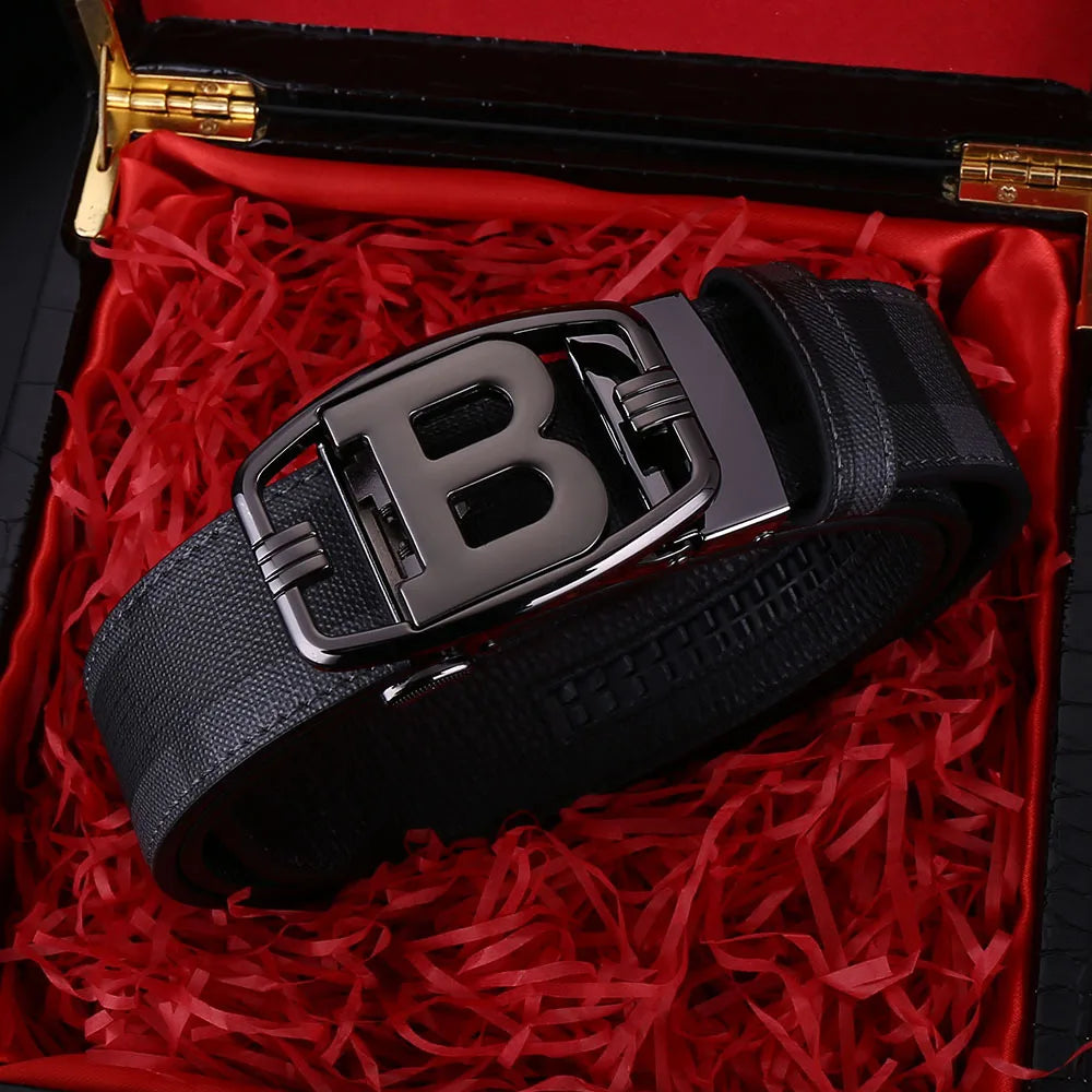 High Quality Wide 3.4cm Men Belt Genuine Leather Canvas Luxury Strap Male Belts For men jeans New Fashion Classice Buckle belt