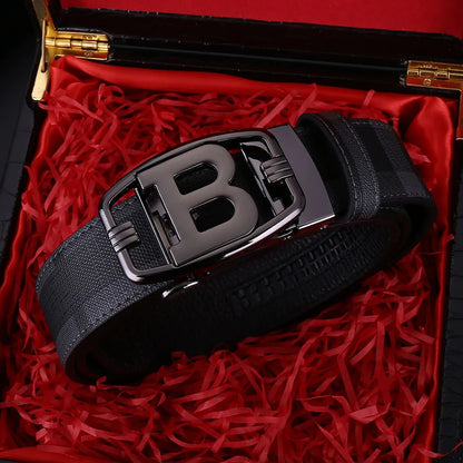 High Quality Wide 3.4cm Men Belt Genuine Leather Canvas Luxury Strap Male Belts For men jeans New Fashion Classice Buckle belt
