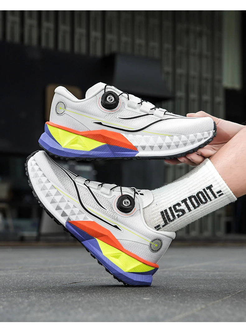 2025 New Soft Soled Outdoor Casual Sports Shoes With Rotating Buckle Carbon Plate And Popcorn Outsole, Men'S Running Shoes 35-44