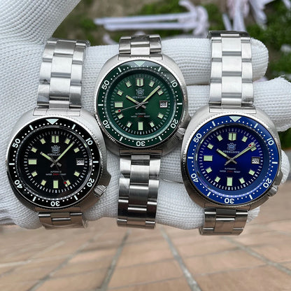 STEELDIVE SD1970 Automatic Mechanical Diver Watch Captain Willard NH35 Watches TURTLE Homage Water Resistant 200M Dive Watch Men