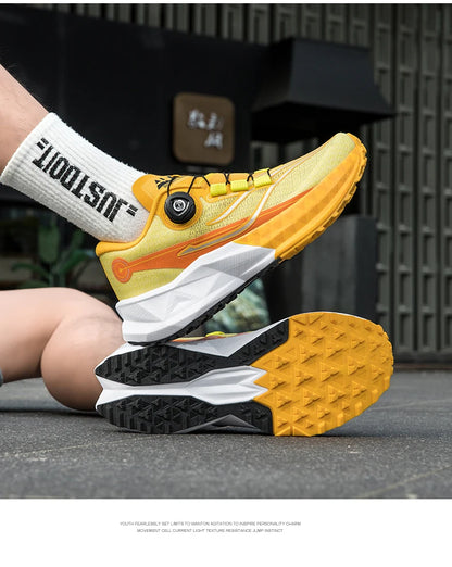 2025 New Soft Soled Outdoor Casual Sports Shoes With Rotating Buckle Carbon Plate And Popcorn Outsole, Men'S Running Shoes 35-44