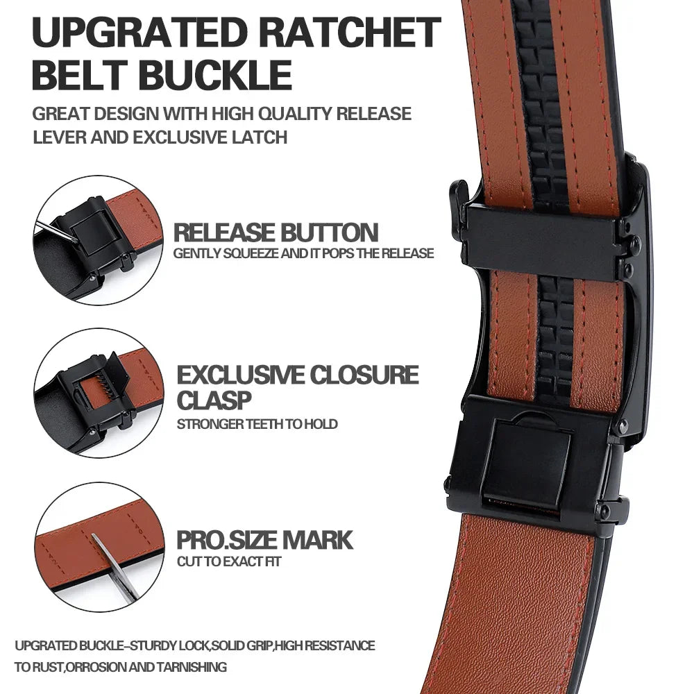 Men Belt Automatic Buckle Belt Fashion Alloy Belts Genune Leather Luxury Belts for Men Business Luxury Designer Clothes