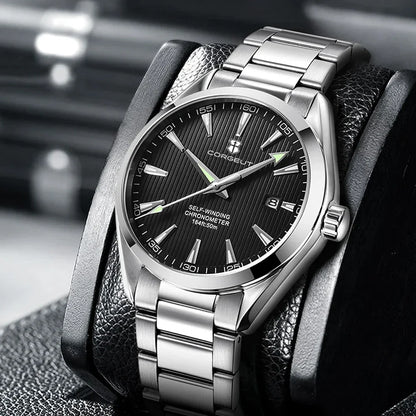 Corgeut 41mm Luxury NH35 Movt Man Sport Clock Automatic Relogio Masculino Mechanical Wristwatch Sapphire Steel Band Men's Watch