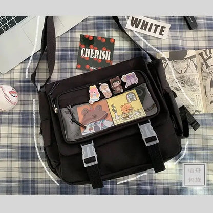 Women's Bag Messenger Korean Style Female Backpack College Large Capacity Versatile Shoulder Student School Postman Tote Bags