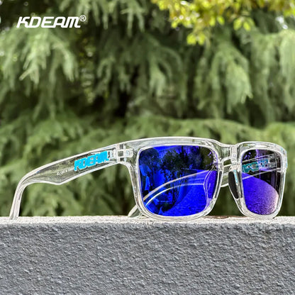 KDEAM Unisex Square Sunglasses Polarized Coated Lens Suitable For Driving Fishing Sunglasses Anti-Blue Light Computer Eyeglasses