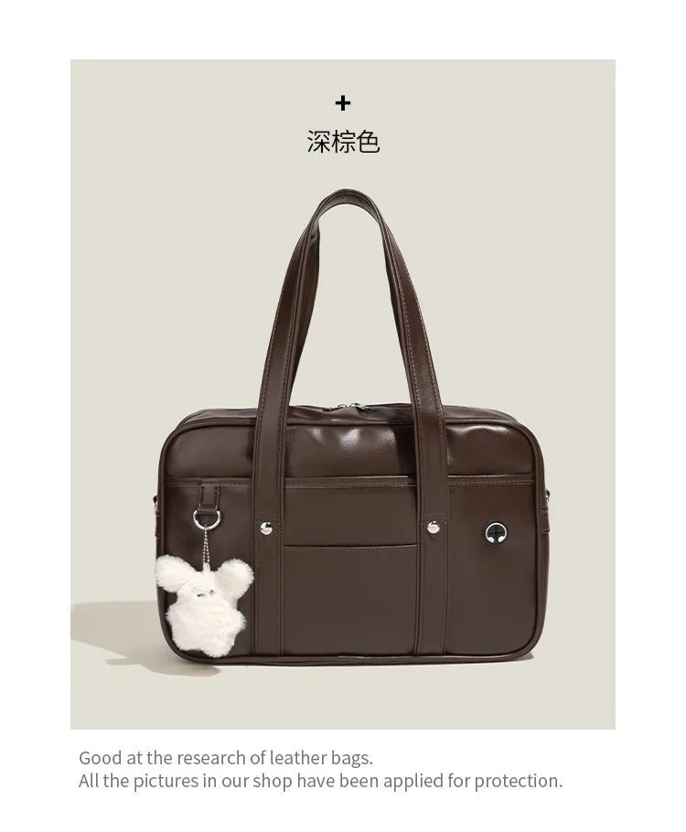 Japanese two-dimensional student JK uniform bag girl PU schoolbag COS wear-resistant waterproof one-shoulder Messenger handbag