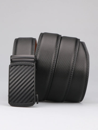 Genuine Leather Men's Ratchet Dress Belts | Adjustable Automatic Alloy Buckle - Business Style - Ideal Gift for Father's