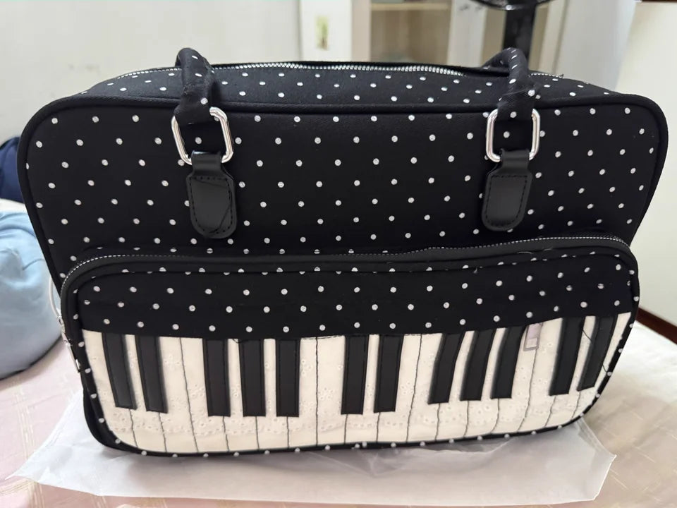 Fashion Polka Dot Ladies Piano Bag New Style Niche Underarm Shoulder Bag Sweet Personality Piano Backpack Women's Bag Square Bag