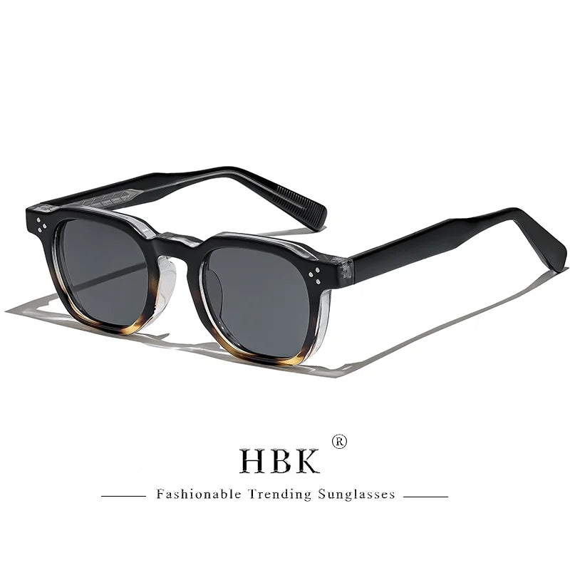 HBK New Square Retro Sunglasses Men Fashion Punk Sun Glasses Women Travel Driving Beach Eyewear Lunette De Soleil Femme UV400
