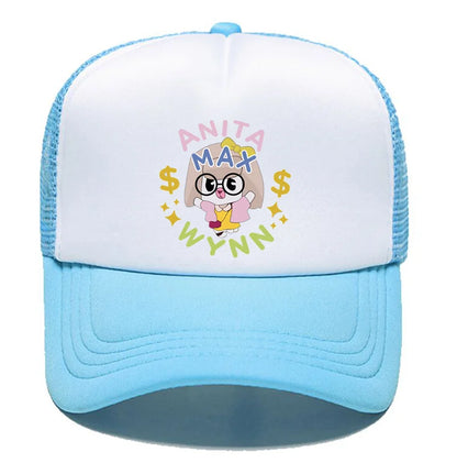 Trendy Anita Max Wynn Foam Trucker Hat Cute Mesh Snapback Caps Boy Girl Sun Beach Baseball Cap Female Summer Breathable Visor