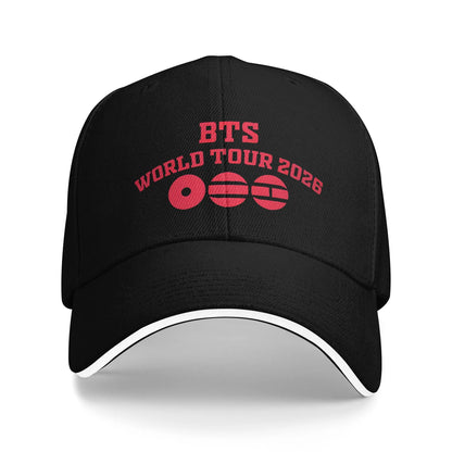 Arirang Album Tour Baseball Cap Retro BT is Back Sandwich Hats Men Women Breathable Sun Hat Running Golf