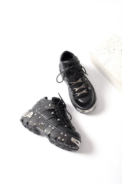 2024 New Women's Heavy Metal Punk Sneakers Platform Dad Shoes Men