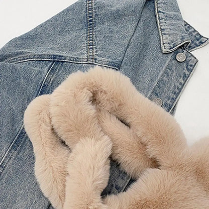Women Plush Shoulder Bag Fluffy Handbag Large Capacity Casual Commuting Bag Furry Carrying Bag Soft Shopper Bag