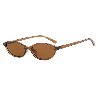 Cute Oval Small Frame Sunglasses Women New Retro Style Sexy brown Sun Glasses Ladies trendy Fashion Decorative Shades Eyeglass