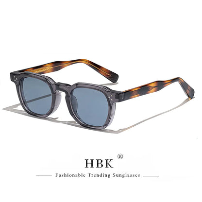 HBK New Square Retro Sunglasses Men Fashion Punk Sun Glasses Women Travel Driving Beach Eyewear Lunette De Soleil Femme UV400