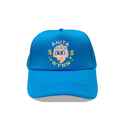 Trendy Anita Max Wynn Foam Trucker Hat Cute Mesh Snapback Caps Boy Girl Sun Beach Baseball Cap Female Summer Breathable Visor