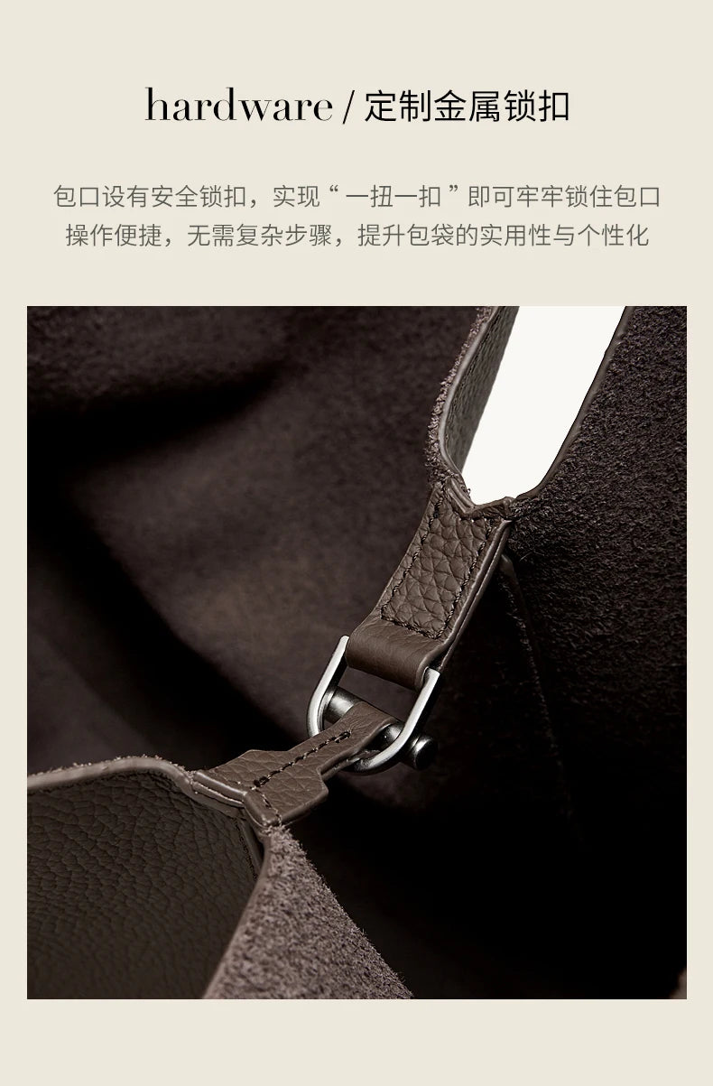 Hifashion Cow Genuine Leather Large Underarm Shoulder Bags For Women 2026 Luxury Designer Shopping Tote Office Ladies Handbags