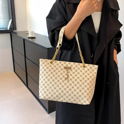 Summer High Quality PU Leather Fashion Large-capacity Shoulder Armpit Women's Bag Work Student Travel Female Retro Handbag Tote