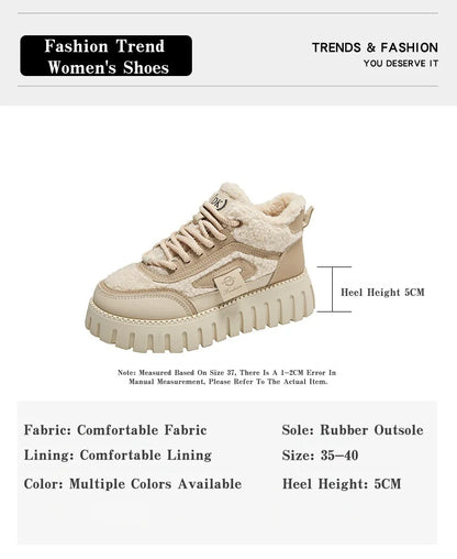 Fleece-Lined Warm High-Top Soft Men's Casual Sports Cotton Shoes Women's Anti-Slip Wear-Resistant