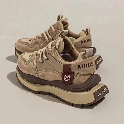 2025 original shoe replicas Retro luxury Sneakers For Women Design Cow suede High Street Girl's sneakers ladies tennis