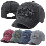 2025 New York Washed Cotton Cap For Men Women Gorras Snapback Caps Baseball Caps Sun protection Casquette Dad Hat Outdoors Cap