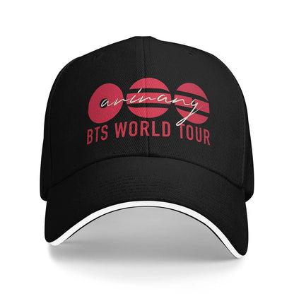 Arirang Album Tour Baseball Cap Retro BT is Back Sandwich Hats Men Women Breathable Sun Hat Running Golf