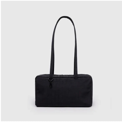 Simple Large-capacity Square Shoulder Bag Fashion Plaid Nylon Handbag Durable Canvas Material Travel Bag Daily Use Storage Bag