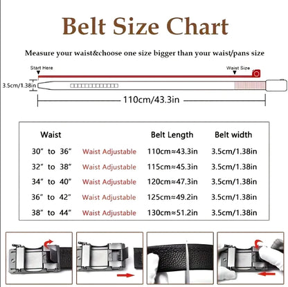 Luxury Brand Men's Belt High Quality Genuine Leather Belt Men Automatic Belt Business Casual Belt for Men