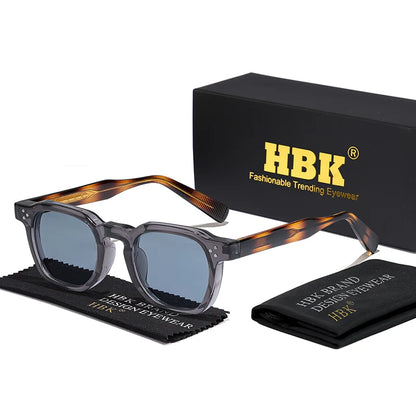HBK New Square Retro Sunglasses Men Fashion Punk Sun Glasses Women Travel Driving Beach Eyewear Lunette De Soleil Femme UV400