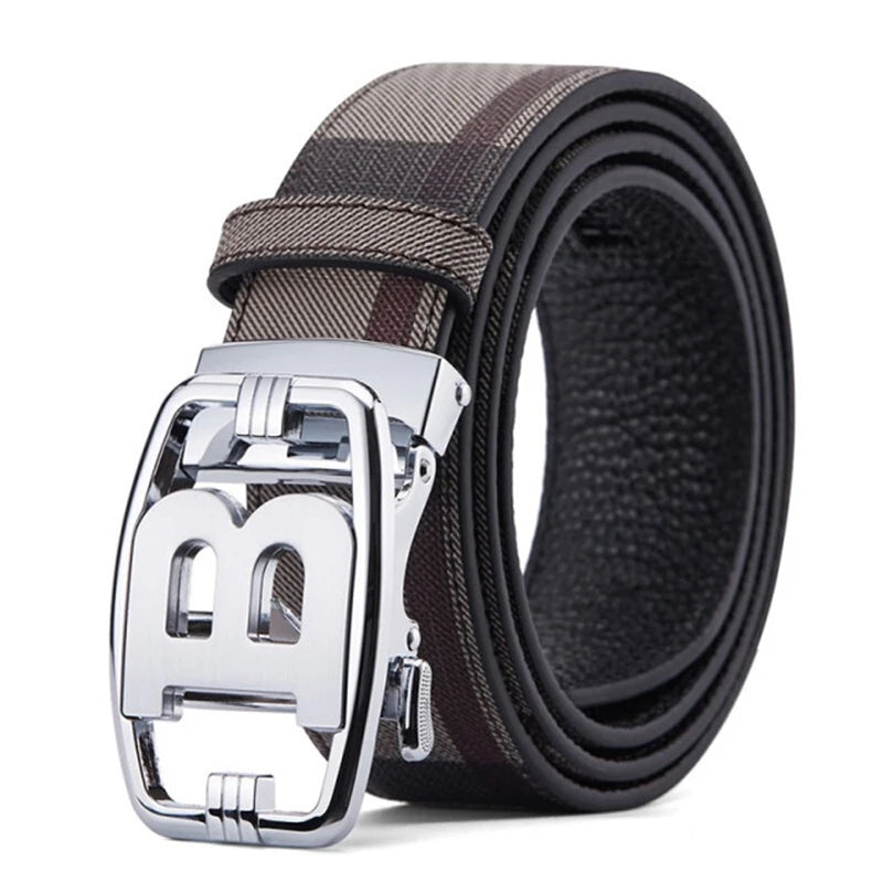2025 High Quality Men's Belt Designer Genuine Leather Belts Male Metal Automatic Buckle Casual Fashionable Belt for men Jeans