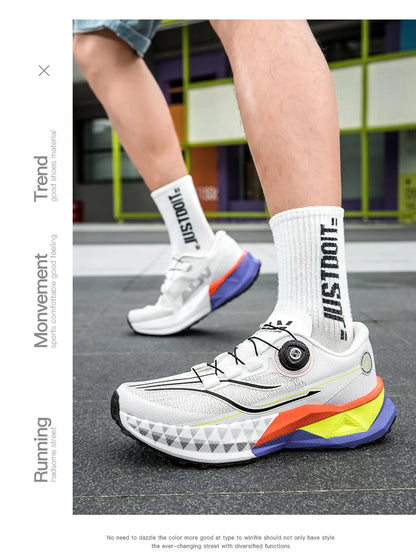 2025 New Soft Soled Outdoor Casual Sports Shoes With Rotating Buckle Carbon Plate And Popcorn Outsole, Men'S Running Shoes 35-44