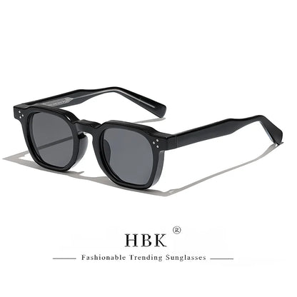 HBK New Square Retro Sunglasses Men Fashion Punk Sun Glasses Women Travel Driving Beach Eyewear Lunette De Soleil Femme UV400