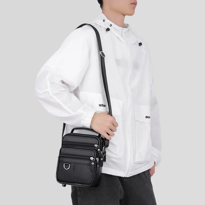 High quality genuine leather men's crossbody bag soft cowhide simple, casual, business style small shoulder bag for men Handbag
