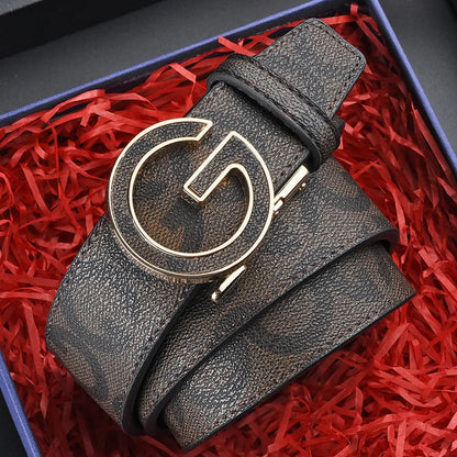 New Business Men Belts Casual Fashion Luxury Lady Designer Famous Brand Male G Buckle Women Leather Belt for women dress
