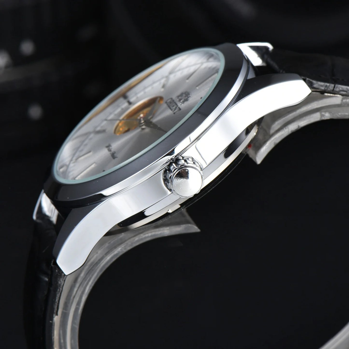 Orient Watch Refurbished Japanese Fully Automatic Mechanical Watch Hollowed Out Business Men's Watch Stainless Steel Strip