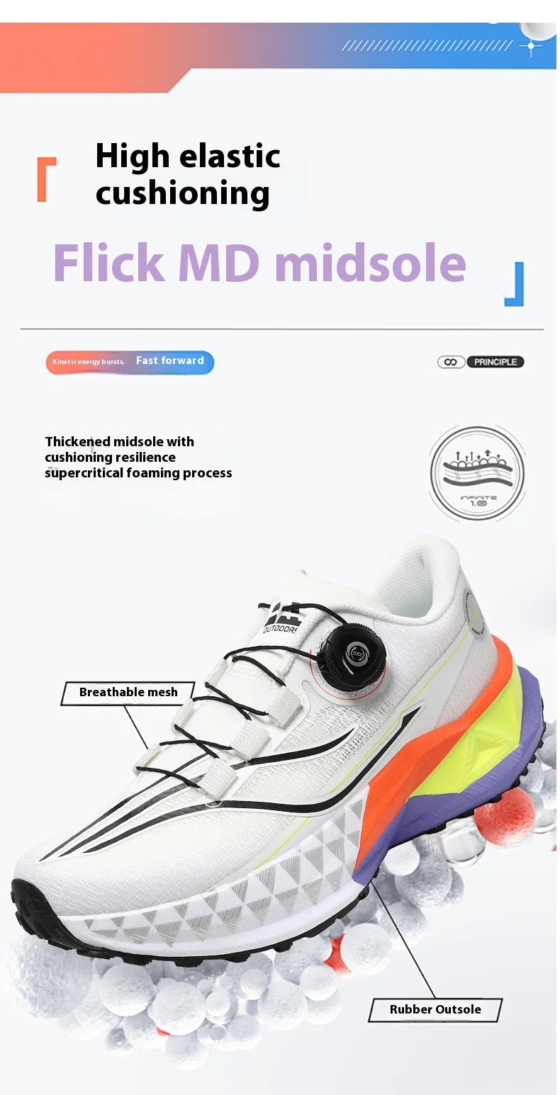 2025 New Soft Soled Outdoor Casual Sports Shoes With Rotating Buckle Carbon Plate And Popcorn Outsole, Men'S Running Shoes 35-44