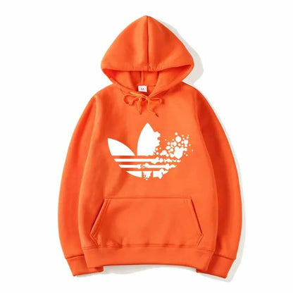 Men's Fashionable and Versatile Fleece Sweatshirt, Thin and Warm, Three-dimensional Pocket, Printed Fit