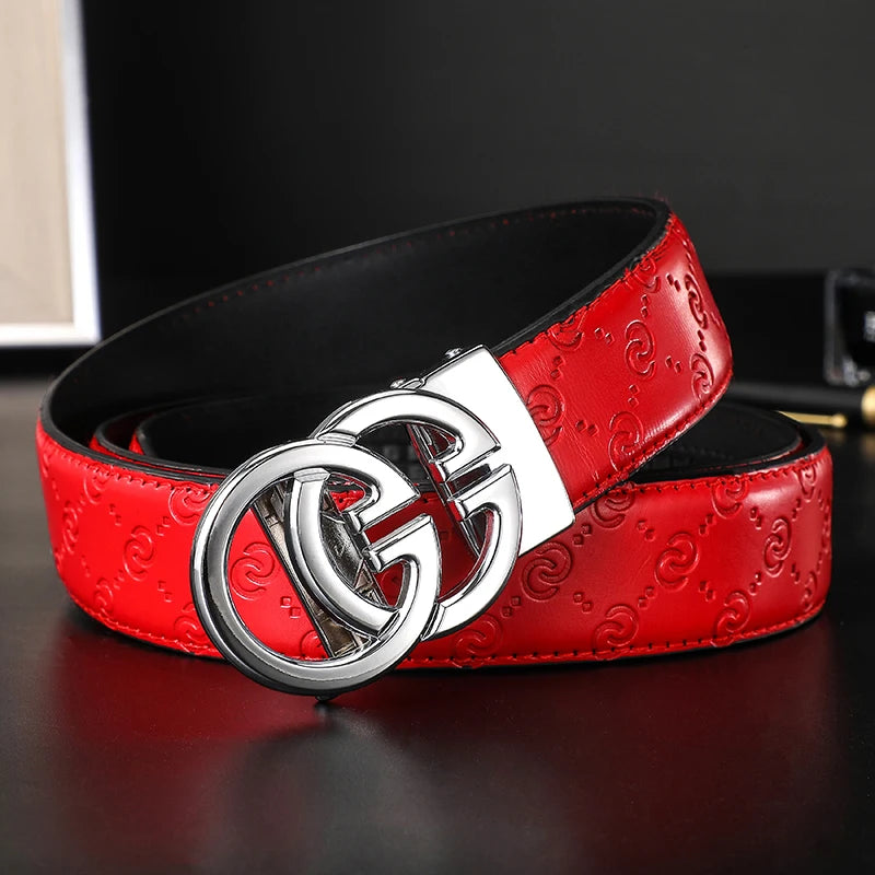 New wide 3.4cm Women's Belt Formal Leather Canvas Belt Women High Quality Metal Buckle Male Belt for men jeans work belt