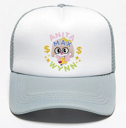 Trendy Anita Max Wynn Foam Trucker Hat Cute Mesh Snapback Caps Boy Girl Sun Beach Baseball Cap Female Summer Breathable Visor