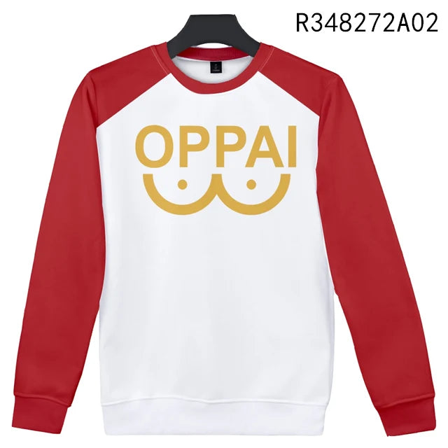 Anime Saitama Oppai 3D Digital Printing Hoodies Men Women Long Sleeve Hoodie Sweatshirt Fashion Harajuku Jacket Cosplay Costume